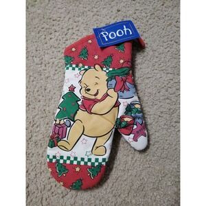 Vintage Pooh Christmas Oven Mitt New Deadstock Winnie The Pooh